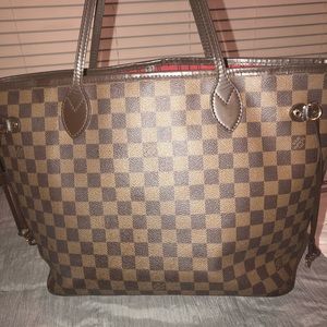 Authentic LV Damier Neverfull large purse